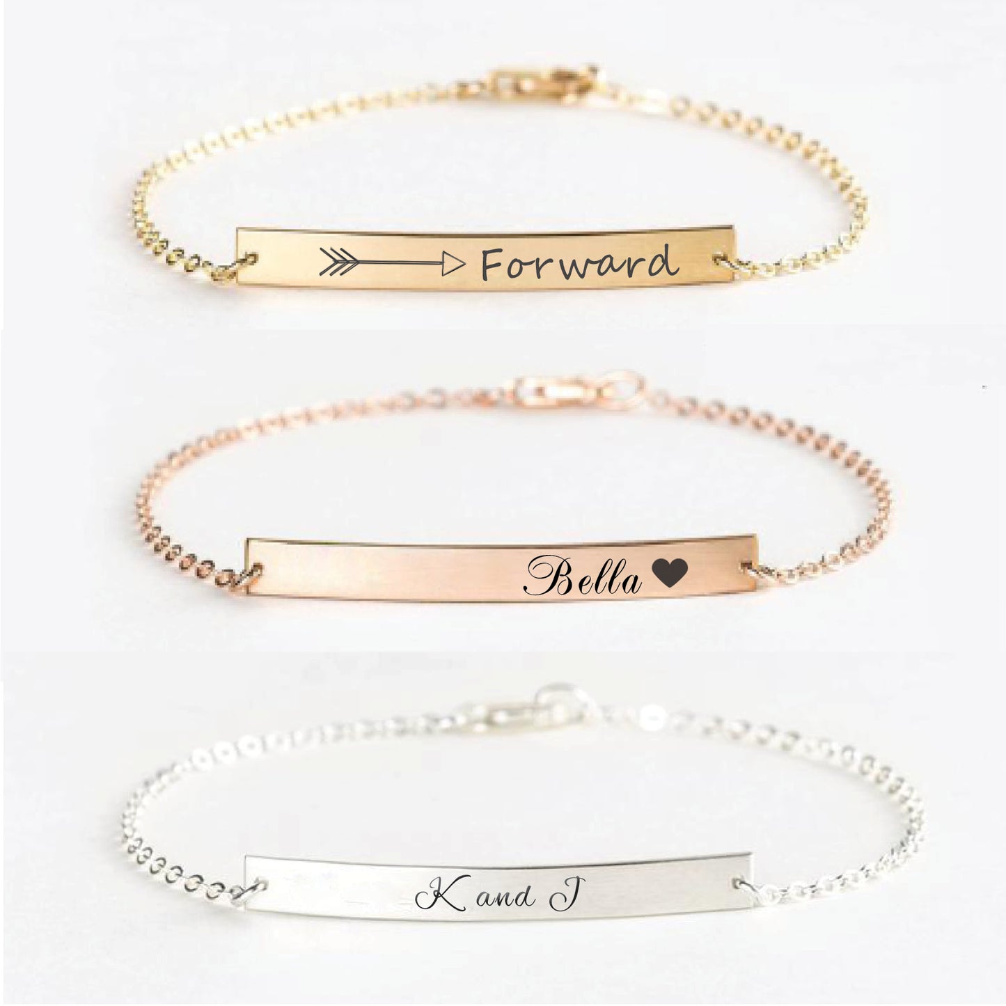 Personalized Bracelet ‖ Minimalist Bracelet ‖ Layering Stacking Bracelet ‖ Engraved Bracelet