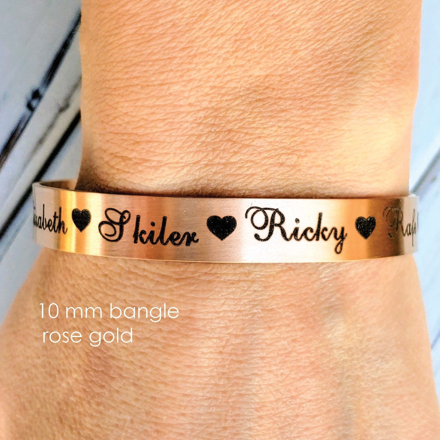 4 mm Bangle ‖ Laser Engraved Bracelet ‖ Cuff Bracelet ‖ Engraved Coordinate Cuff