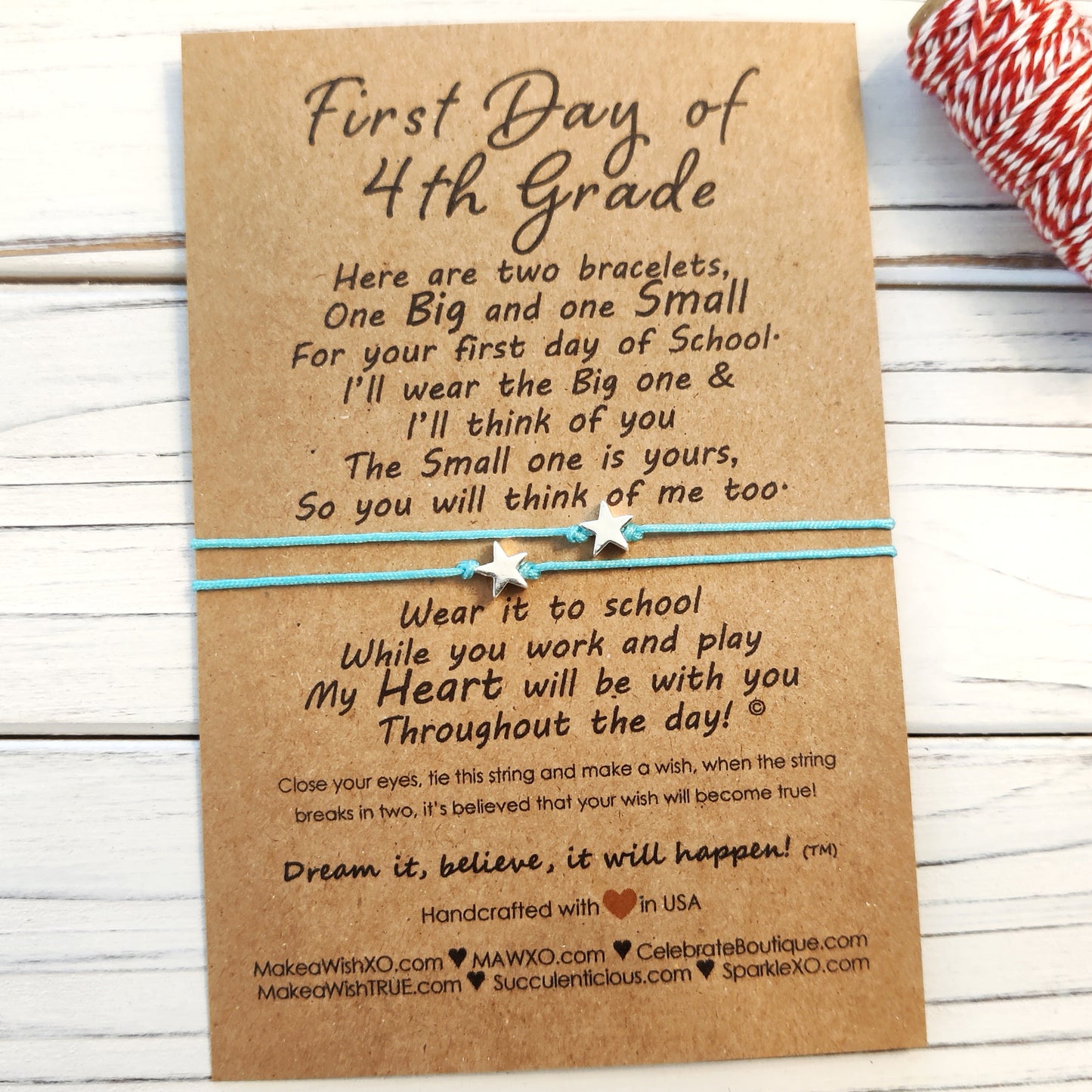 Kindergarten Bracelet ‖ First Day of School ‖ Back to School Wish Bracelet ‖ Friendship Bracelet with Macrame' Closure
