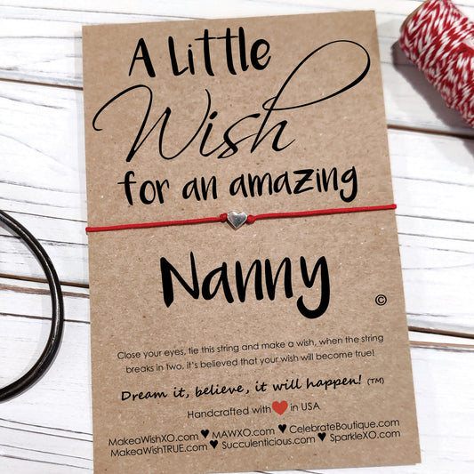Nanny Gift ‖ Nanny Bracelet ‖ Wish Bracelet ‖ Friendship Bracelet ‖ Bracelet & Anklet with Macrame' Closure