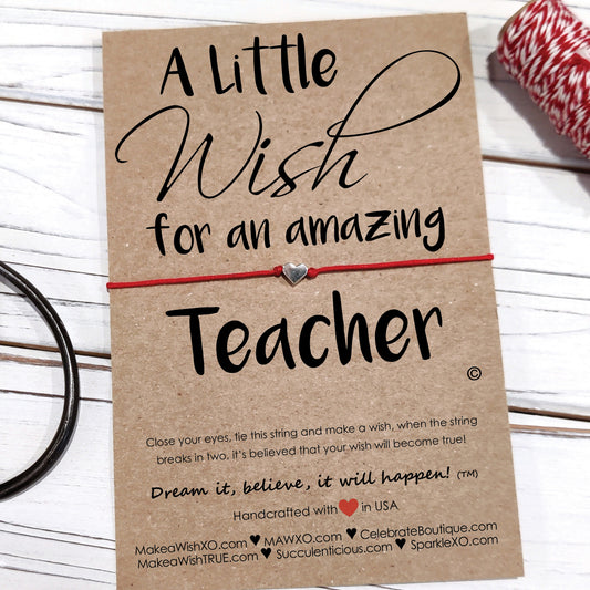 Teacher Gift ‖ Teacher Bracelet ‖ Wish Bracelet ‖ Friendship Bracelet ‖ Bracelet & Anklet with Macrame' Closure