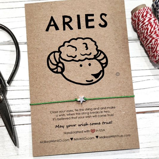 Aries Horoscope Friendship Bracelet ‖ Zodiac Birthday Gift