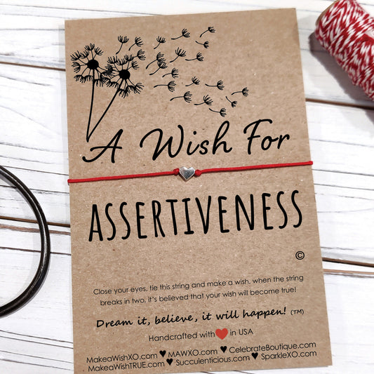 A Wish for Assertiveness ‖ Motivational Bracelet ‖ Inspirational Wish Bracelet ‖ Friendship Bracelet ‖ Bracelet & Anklet with Macrame' Closure