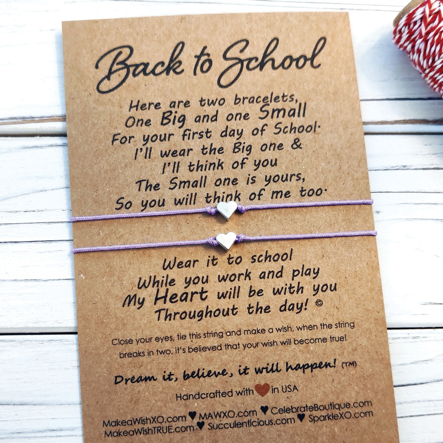 First Day of School Bracelet ‖ First Day of Kindergarten ‖ Back to School Wish Bracelet ‖ Friendship Bracelet with Macrame' Closure