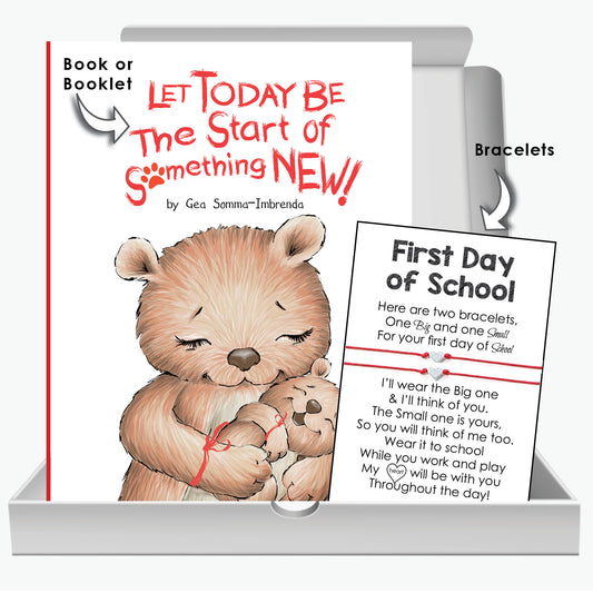 First Day of School Bracelets ‖ Back to School Wish Bracelet with Book or Booklet