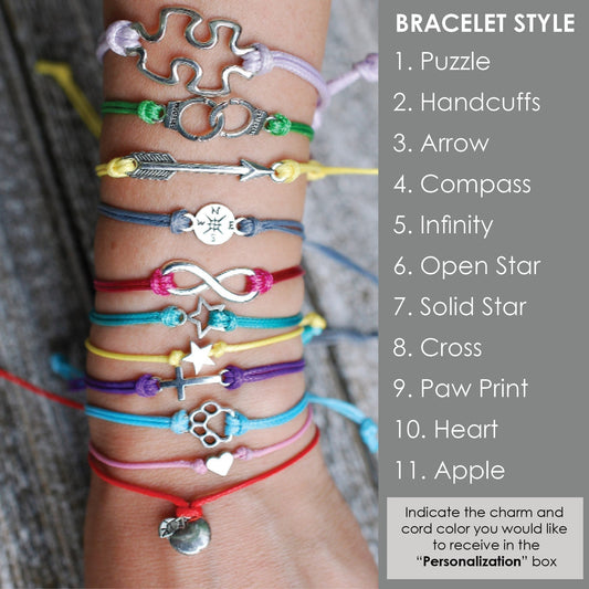 Teacher Gift ‖ Teacher Bracelet ‖ Wish Bracelet ‖ Friendship Bracelet ‖ Bracelet & Anklet with Macrame' Closure