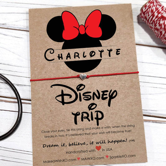 Disney Trip Wish Bracelet ‖ Friendship Bracelet ‖ Bracelet & Anklet with Macrame' Closure