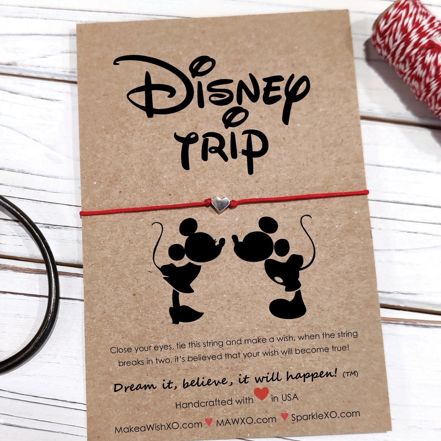 Disney Trip Wish Bracelet ‖ Friendship Bracelet ‖ Bracelet & Anklet with Macrame' Closure