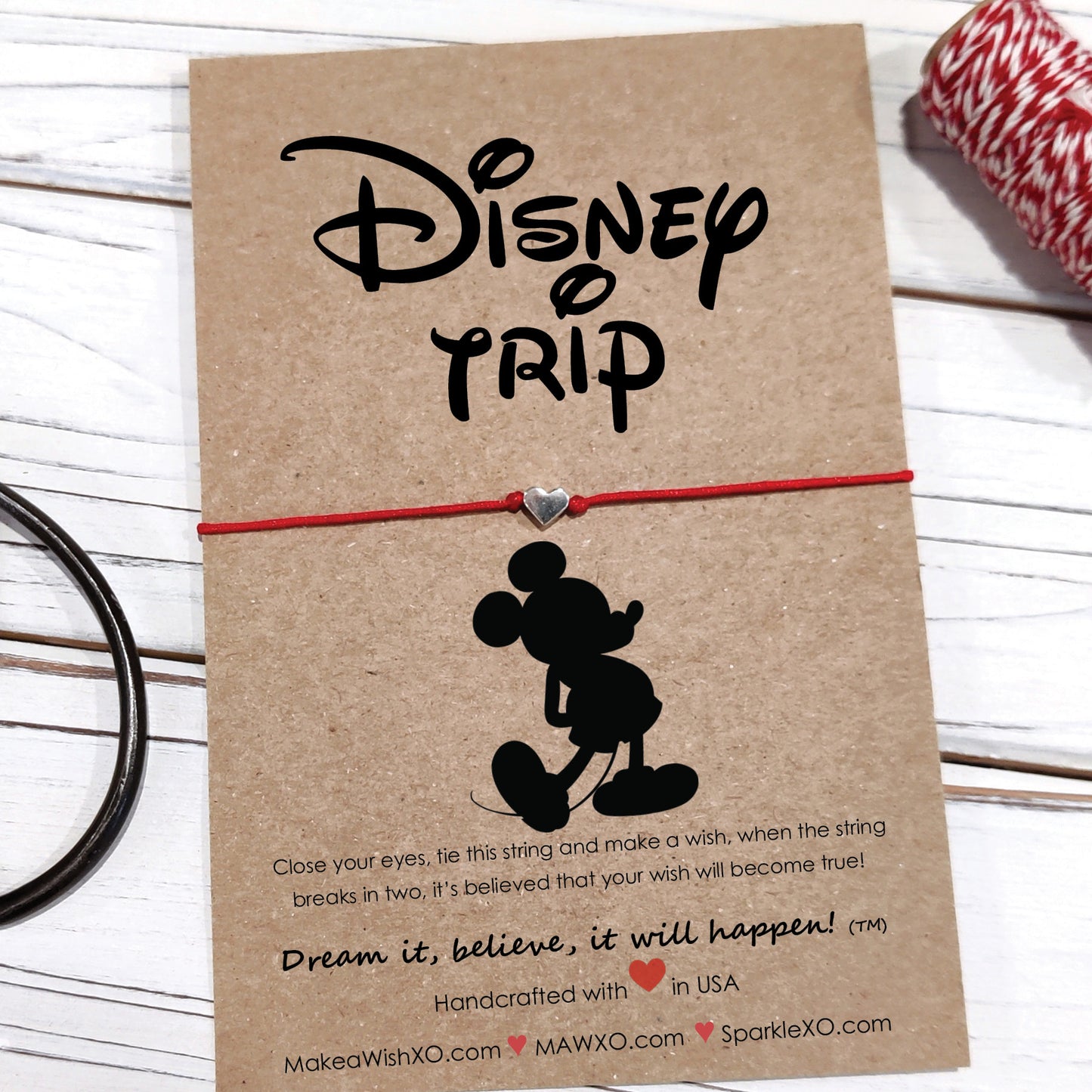 Disney Trip Wish Bracelet ‖ Friendship Bracelet ‖ Bracelet & Anklet with Macrame' Closure
