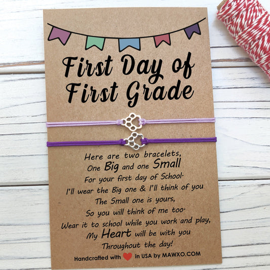 First Day of First Grade ‖ First Day of Kindergarten Bracelet ‖ Any School Grade Macrame' Bracelet