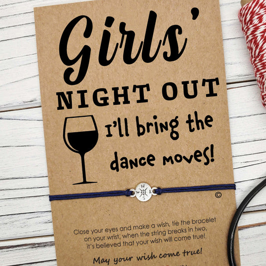 Girls Night Out ‖ I'll Bring the Dance Moves ‖ Friend Wish Bracelet ‖ Friendship Bracelet ‖ Bracelet & Anklet with Macrame' Closure