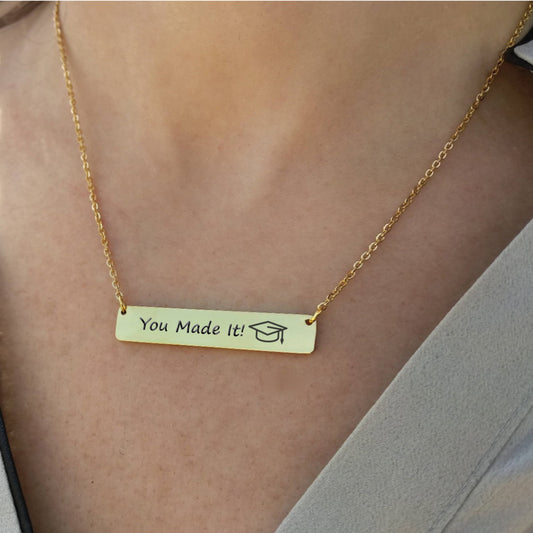 Graduation Gift ‖ Personalized Necklace For Graduate ‖ Engraved Graduation Necklace