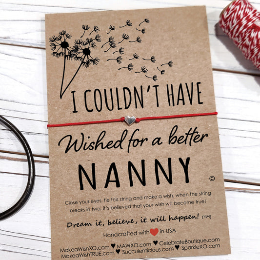 Nanny Gift ‖ Nanny Bracelet ‖ Wish Bracelet ‖ Friendship Bracelet ‖ Bracelet & Anklet with Macrame' Closure