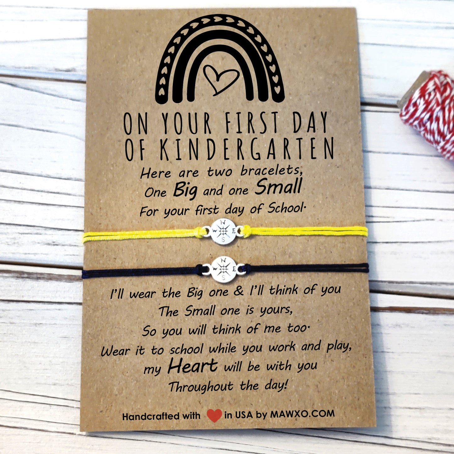 First Day of Preschool Bracelet ‖ First Day of Kindergarten Bracelet ‖ Any School Grade Macrame' Bracelet