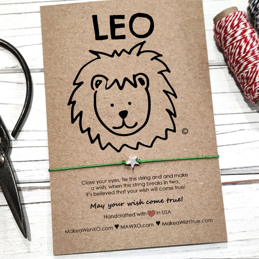 Leo Horoscope Friendship Bracelet ‖ Zodiac Birthday Gift
