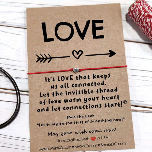 Love Bracelet ‖ Motivational Bracelet ‖ Inspirational Wish Bracelet ‖ Friendship Bracelet ‖ Bracelet & Anklet with Macrame' Closure