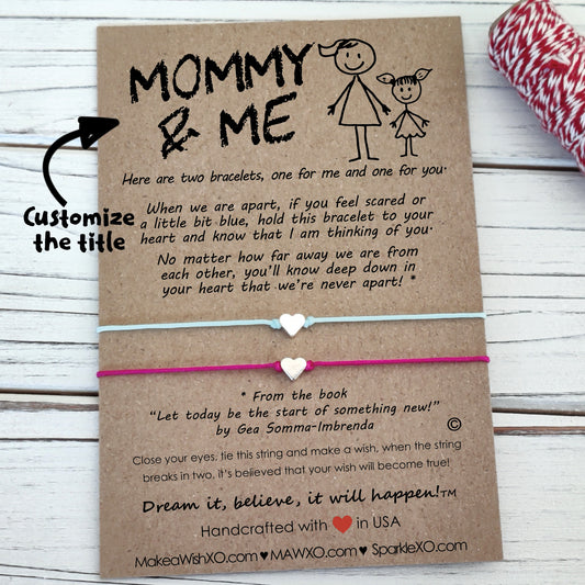 Mommy and Me Bracelet ‖ Family Stick Figures ‖ Wish Bracelet ‖ Friendship Bracelet ‖ Bracelet & Anklet with Macrame' Closure