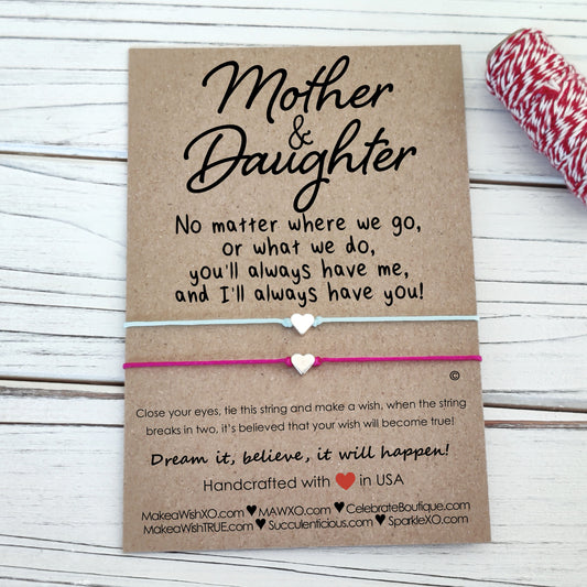 Mother Daughter Bracelet ‖ Wish Bracelet ‖ Friendship Bracelet ‖ Bracelet & Anklet with Macrame' Closure