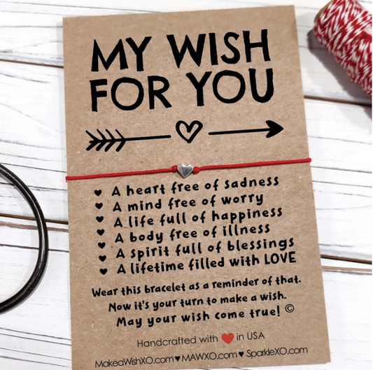 My Wish for You ‖ Wish Bracelet ‖ Friendship Bracelet ‖ Bracelet & Anklet with Macrame' Closure