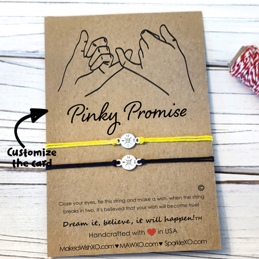 Pinky Promise ‖ Wish Bracelet ‖ Friendship Bracelet ‖ Bracelet & Anklet with Macrame' Closure