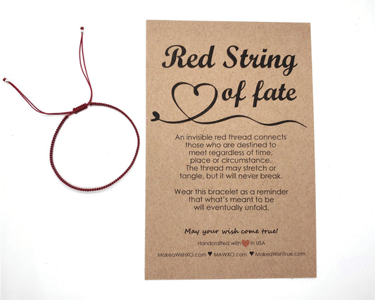 Red String of Fate ‖ Couple Bracelet Set with Card ‖ Kabbalah Red Thread Bracelet ‖ Couple Bracelet ‖ Red String Bracelet