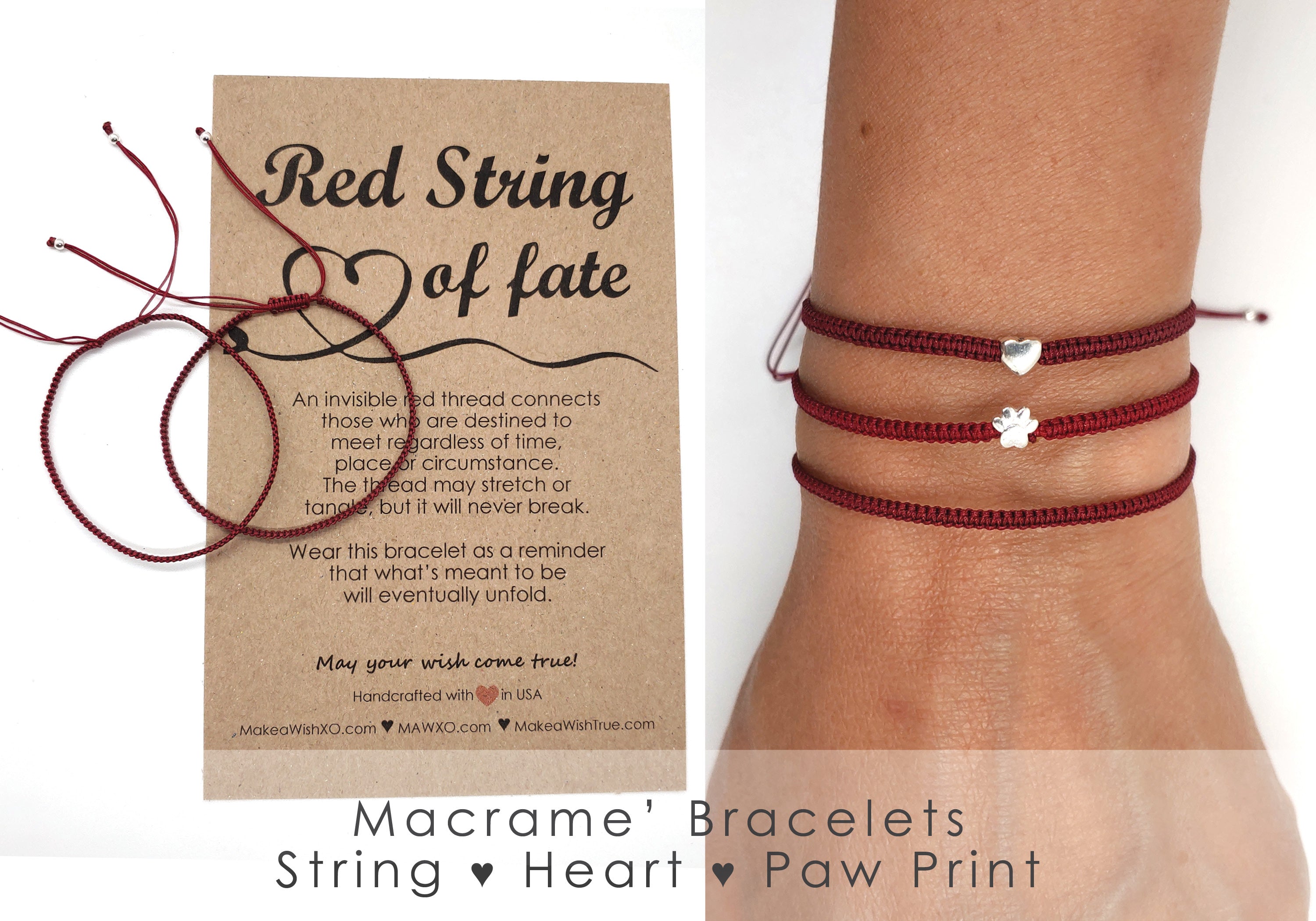 Red String of Fate ‖ Kabbalah Red Thread Bracelet ‖ Red Bracelet ‖ Red –