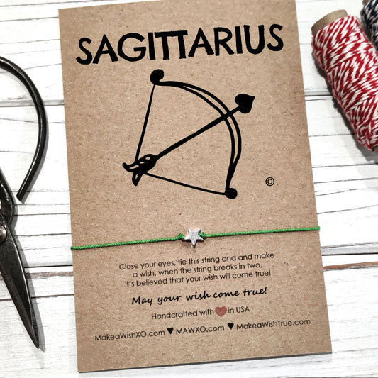 Sagittarius Horoscope Friendship Bracelet ‖ Zodiac Birthday Gift