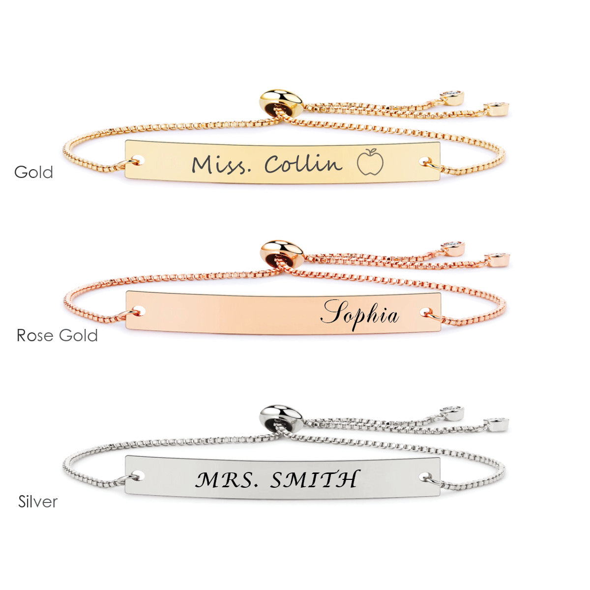 Teacher Gift ‖ Teacher Bracelet ‖ Personalized Bar Bracelet ‖ Minimalist Bracelet ‖ Layering Stacking Bracelet ‖ Engraved Bracelet ‖ Custom Engraving ‖ Gift for Her