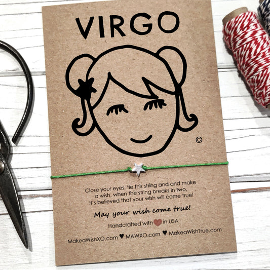 Virgo Horoscope Friendship Bracelet ‖ Zodiac Birthday Gift