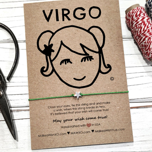 Virgo Horoscope Friendship Bracelet ‖ Zodiac Birthday Gift
