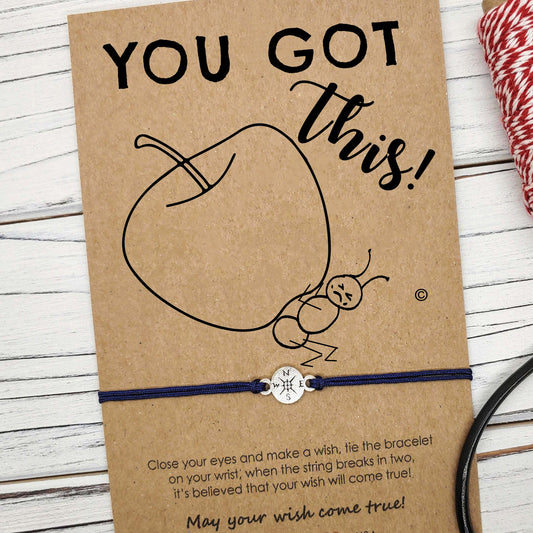 You Got This ‖ Motivational Bracelet ‖ Inspirational Wish Bracelet ‖ Friendship Bracelet ‖ Bracelet & Anklet with Macrame' Closure