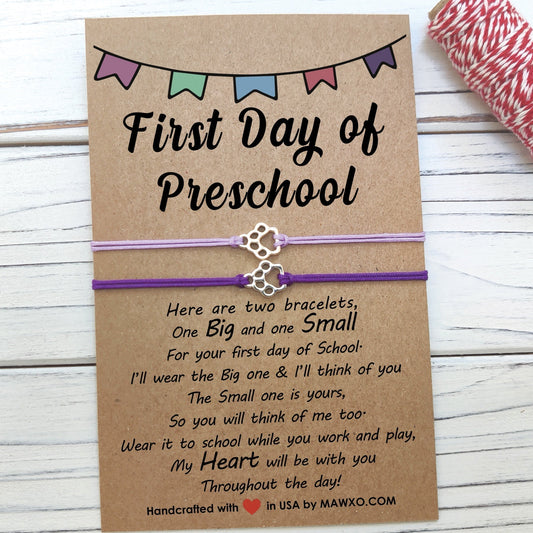 First Day of Pre-K Grade ‖ First Day of Kindergarten Bracelet ‖ Any School Grade Macrame' Bracelet