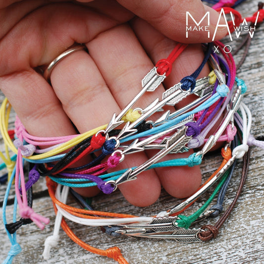 A Wish for Joyfulness ‖ Mantra Bracelet ‖ Inspirational Wish Bracelet ‖ Friendship Bracelet ‖ Bracelet & Anklet with Macrame' Closure