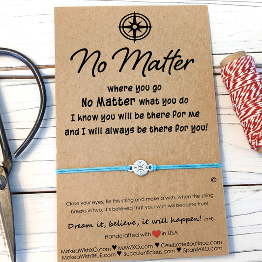 No Matter Wish Bracelet ‖ Wish Bracelet ‖ Friendship Bracelet ‖ Bracelet & Anklet with Macrame' Closure