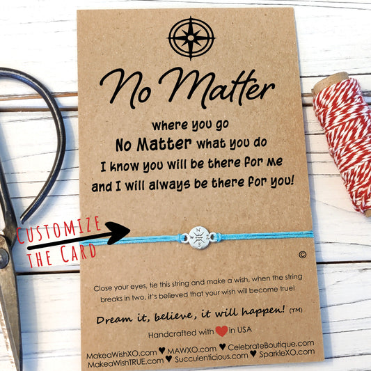 No Matter Wish Bracelet ‖ Wish Bracelet ‖ Friendship Bracelet ‖ Bracelet & Anklet with Macrame' Closure